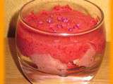 Verrine rouge de glace