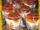 Verrine thon fromage et tomates séchées