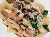 Farfalle au saumon et herbes fraîches