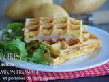 Gaufres de pomme de terre jambon fromage