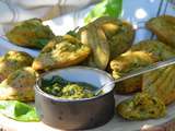 Madeleines au pesto de basilic