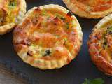 Mini quiches aux légumes et au poulet