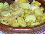 Tajine de poulet, pommes de terre et citron confit