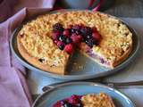 Tarte amandine aux fruits rouges en crumble