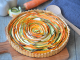 Tarte tourbillon carotte courgette fromage ail et fines herbes