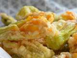 Tempura de fleurs de courgettes