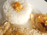 Escalopes de poulet grillées à la sauce au citron