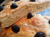 Focaccia au thym et aux olives