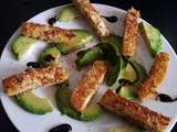 Frites d'halloumi et avocat