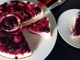 Gâteau au fromage blanc et coulis de fruits rouges (low carb, sans gluten)