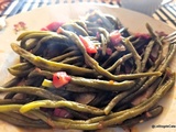 Haricots verts aux tomates et poivron rouge