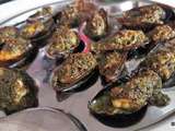 Moules farcies au 'pesto' maison