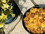 Moussaka de pommes de terre et courgettes à la viande hachée