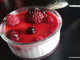 Panna cotta au lait de coco et aux fruits rouges