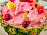 Sorbet rapide ananas framboises