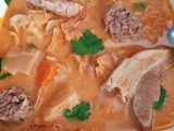 Soupe au lard et au chou saumuré