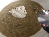 Soupe crème aux pois cassés et au céleri-rave