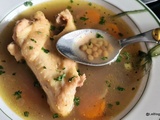 Soupe de poulet aux lentilles vertes