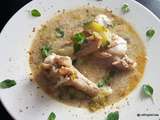 Soupe poulet, poireau et courgette