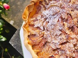 Tarte aux pêches du jardin (cueillies et congelées en tranches fin d'été)