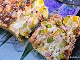 Terrine de courgette et petits pois aux lardons