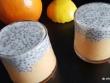 Verrines de curd d'orange sanguine et de pudding de chia