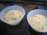 Muffins petits pois, comté et lardons