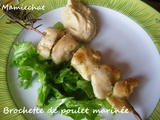 Brochette de poulet mariné