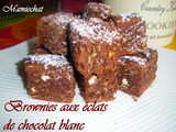 Brownies aux éclats de chocolat blanc