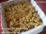 Crumble de cabillaud aux légumes du soleil