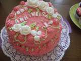 Gateau d'anniversaire rose