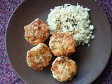 Boulettes de poulet, sauce citron-basilic