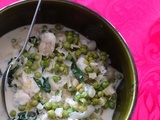 Blanquette de poisson aux légumes verts