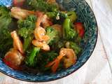 Brocoli aux crevettes à la chinoise