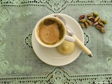 Café avec crème de pistaches