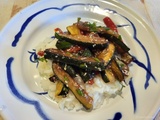 Courgettes et poivrons à l'asiatique