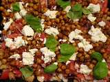 Dakos avec pois chiches épicés, tomates et feta de Yotam Ottolenghi