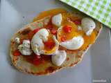 Flatbread auf oeufs et chutney de mangue de Jamie Oliver