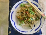 Haricots verts avec cacahuètes
