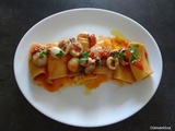 Paccheri ai moscardini - Paccheri aux chipirons