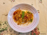 Pasta à la poutargue et chapelure croustillante