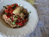 Riz à la tapenade et aux légumes grillés