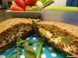 Sandwich roquette jambon tomates