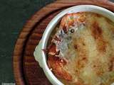 Soupe de poireaux et toast au fromage