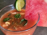 Soupe froide pastèque concombre feta