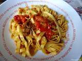 Tagliatelles aux cèpes et à la tomate