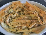 Tarte filo salée poire et Fourme d'Ambert