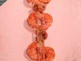 Brochettes de gambas (pour 2 personnes)