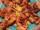 Brochettes de poulet sauce satay