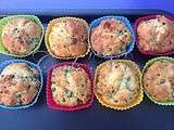 Muffins aux petits pois, menthe et lardons (pour 6 personnes)